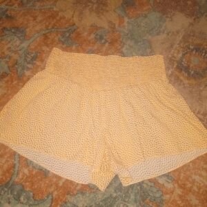 aerie High Rise Ruffle Shorts Large Polka Dot Pattern